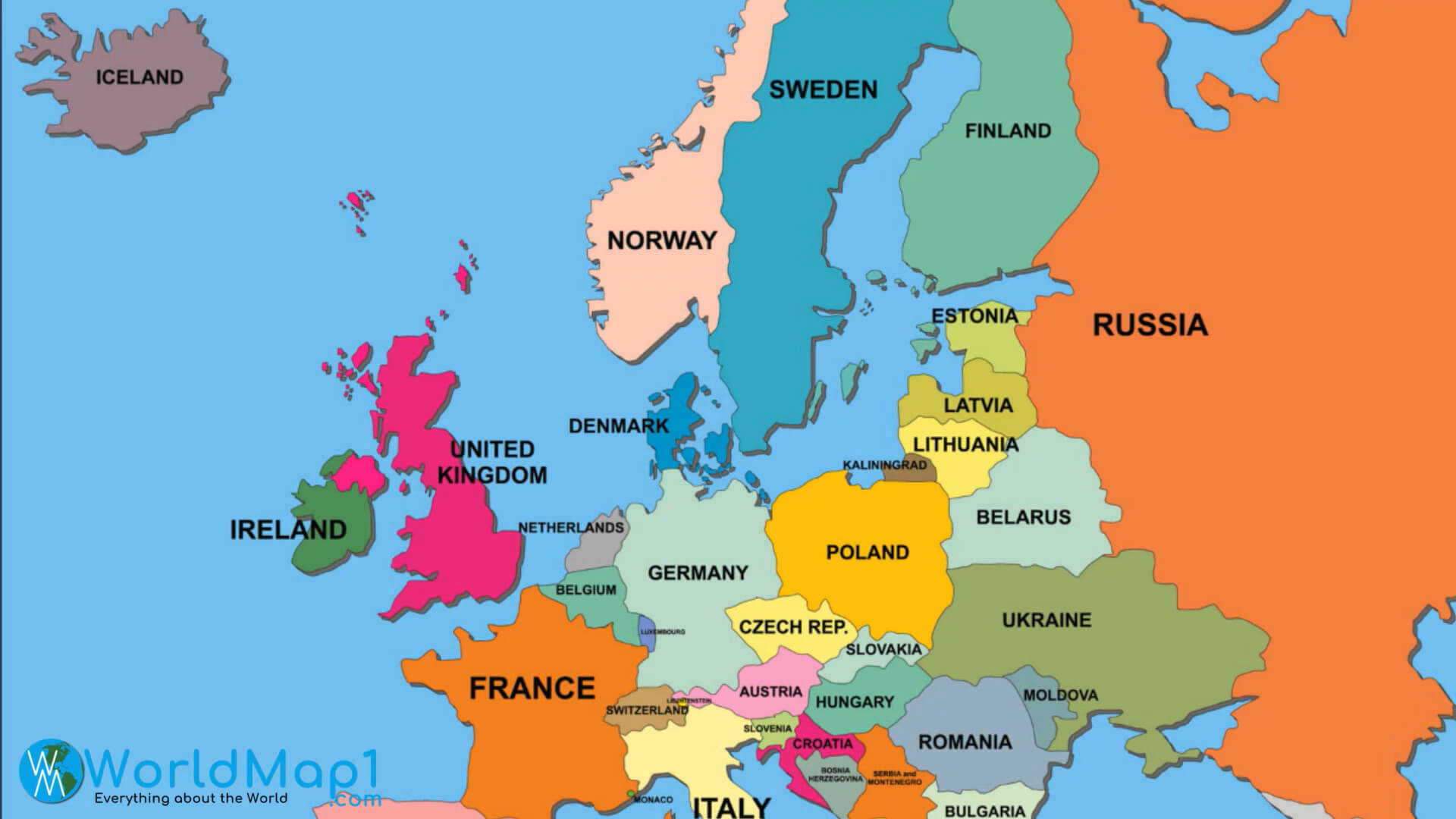 Karte Lettlands und der baltischen Länder mit russischer Grenze